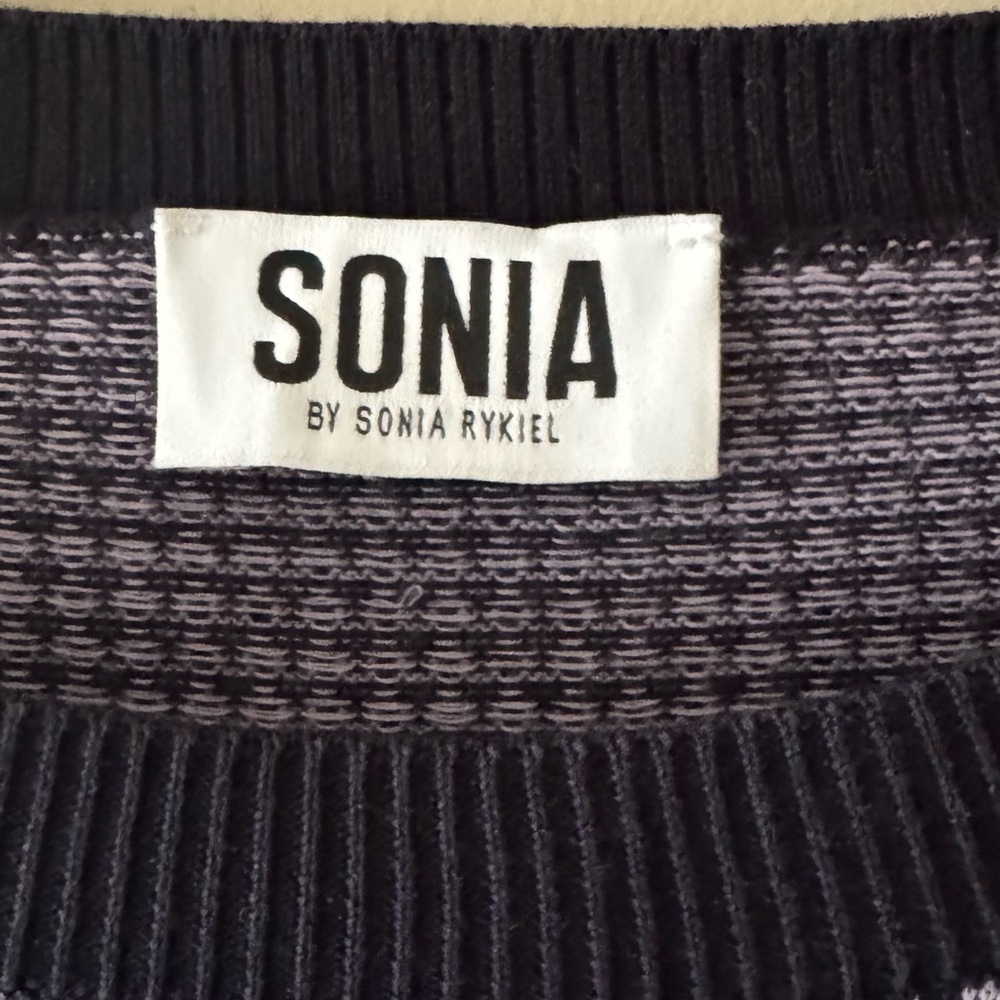 Sonia Rykiel Striped Knit Top in Navy and White 465 - Picture 4 of 6